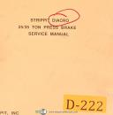 Di-Acro-Diacro Strippit 25 Ton and 35 Ton, Press Brake, 53 Page, Service Manual 1988-25 Ton-35 Ton-01